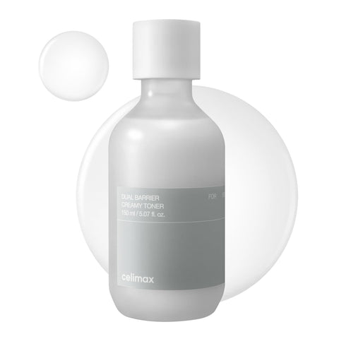 celimax Dual Barrier Creamy Toner - mit Ceramiden & Peptiden, öl- und alkoholfrei, mild für empfindliche & fettige Haut, langanhaltende Feuchtigkeit, Korean Skincare, 150 ml