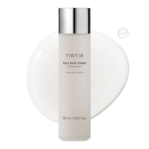 TIRTIR Milk Skin Rice Toner, Leichte Sofortige Flüssigkeitszufuhr Mit 4% Niacinamid, Pantenol, Leichte Porenstraffung, Vegane, Zu Akne Neigende Fettige Haut