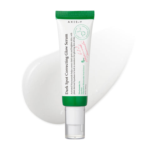 AXIS-Y Glow Serum gegen Pigmentflecken 50ml - 5% Niacinamid Serum gegen dunkle Flecken & Pickelmale - Vegane Koreanische Hautpflege Niacinamid Serum für alle Hauttypen
