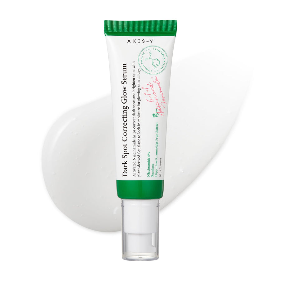AXIS-Y Glow Serum gegen Pigmentflecken 50ml - 5% Niacinamid Serum gegen dunkle Flecken & Pickelmale - Vegane Koreanische Hautpflege Niacinamid Serum für alle Hauttypen