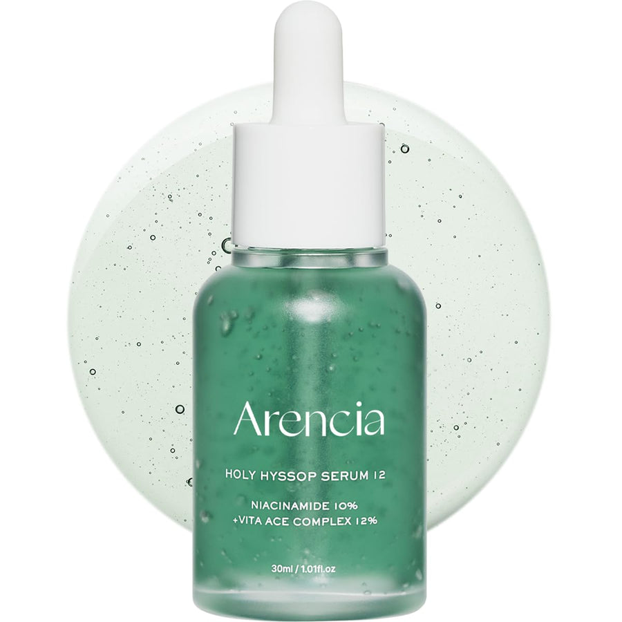 Arencia Ysop Glow Serum, 10% Niacinamide, 12% Vitamin A, C, E - Hydratisierendes, feuchtigkeitsspendendes, Anti-Aging-Serum für koreanische Glass-Haut Arencia Ysop Glow Serum, 10% Niacinamide, 12%