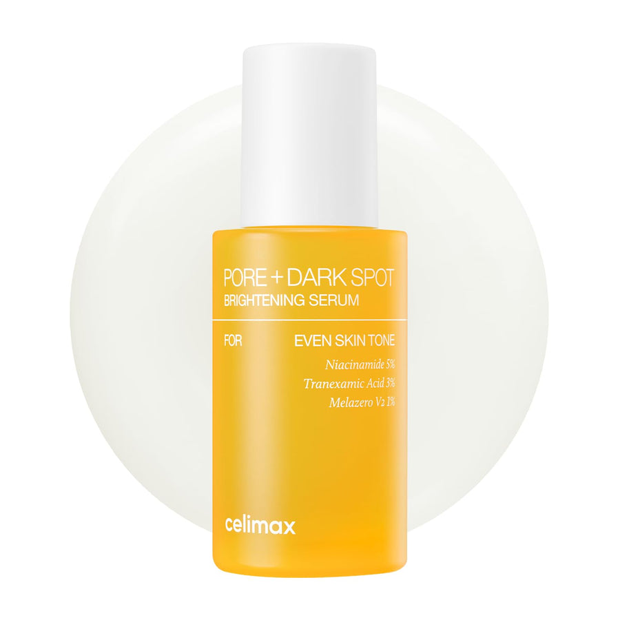 celimax Pore+Dark Spot Brightening Serum 30ml | Gelartiges Serum für vergrößerte Poren mit Niacinamid, Tranexamsäure, Porenverfeinernd, reizarm, feuchtigkeitsspendend, für empfindliche Haut