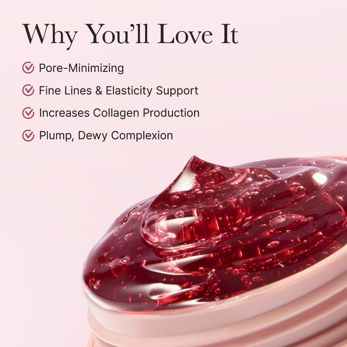 Arencia Overnight Red Smoothie Gesichtsmaskenserum, strahlend & beruhigend mit 30% rotem Kollagen, Niacinamide, Peptid, Vitamin E